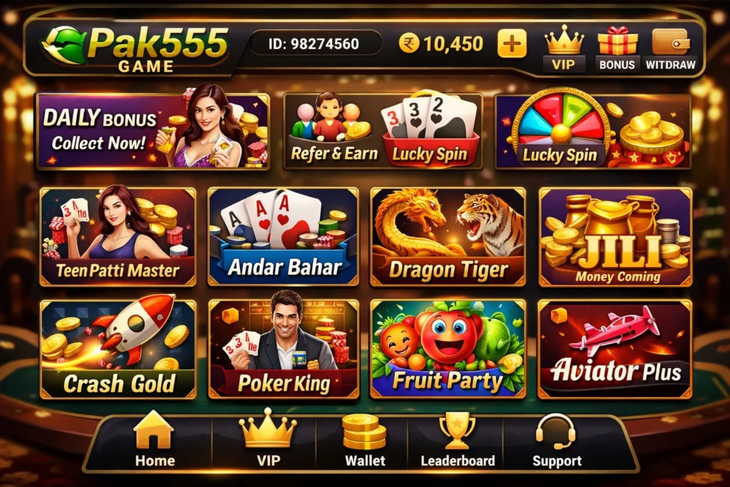 Pak555 Game Earning App