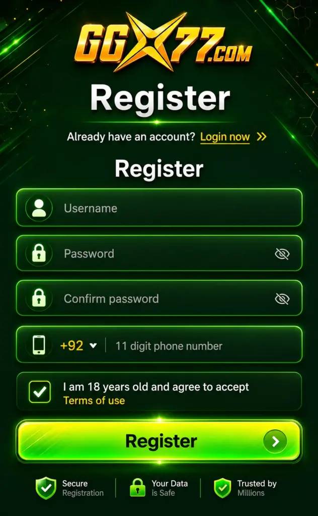 GGX77 Game Registration