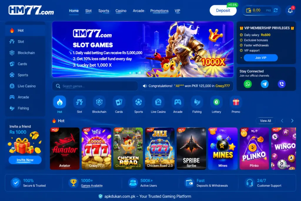 HM77 Game Earning App