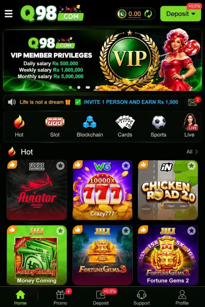 Q98 casino game