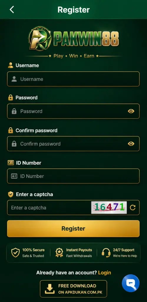 Registration Pakwin88
