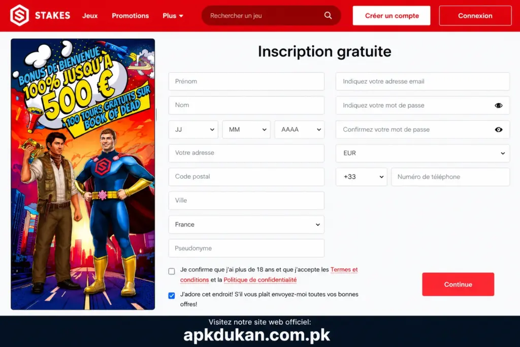 Registration and Login at Stakes777