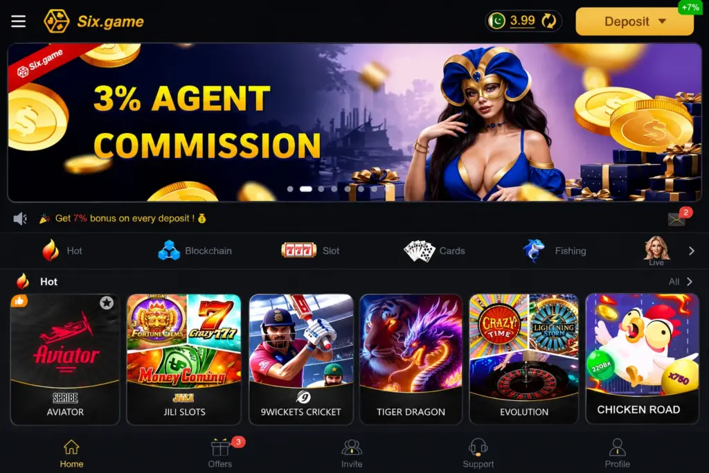 Six Game Earning App