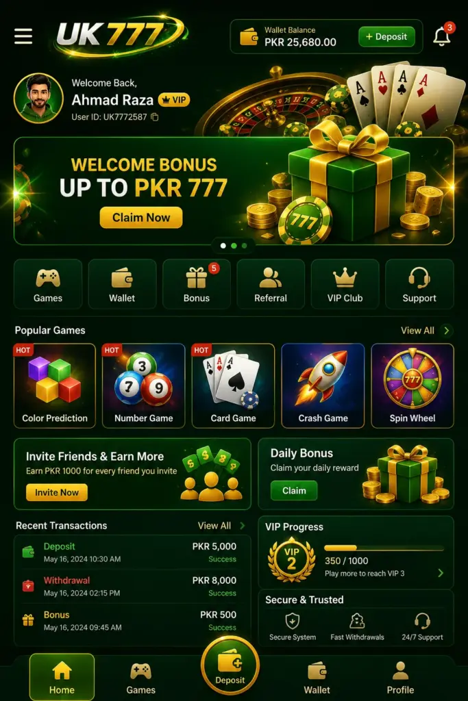 UK777 Game Play Earn