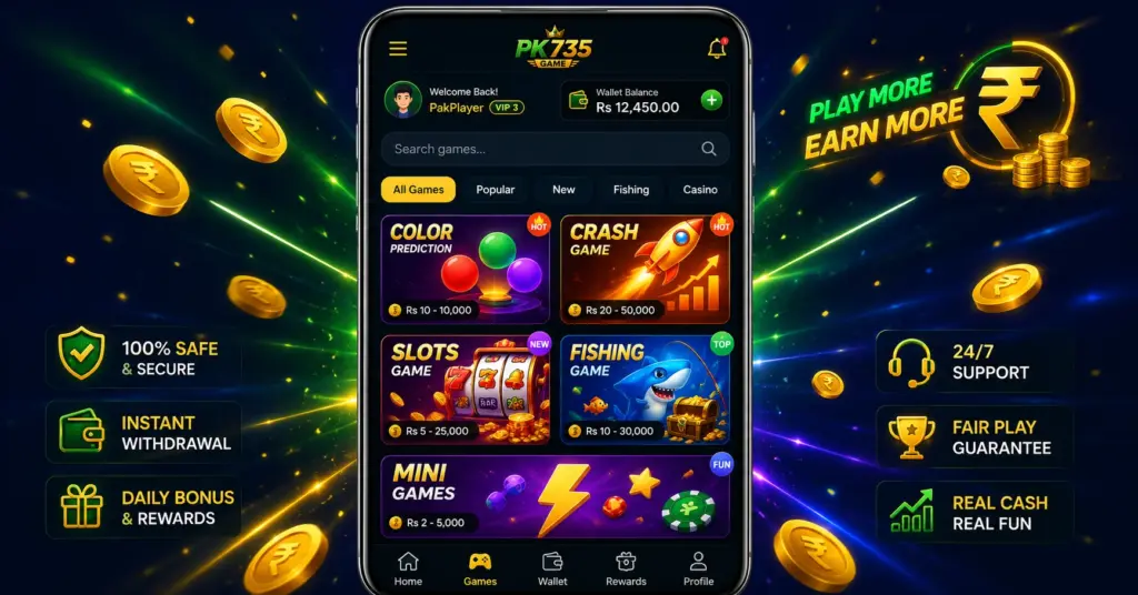 PK 735 Game Popular Games Color Prediction Pakistan